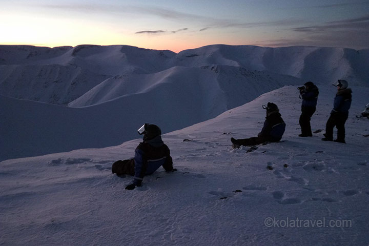 snowmobile kola peninsula murmansk region russian lapland